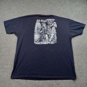 Old Style Shirt Mens 2XL Blue All Hail Graphic Beer Tee Tagless Casual Brewery